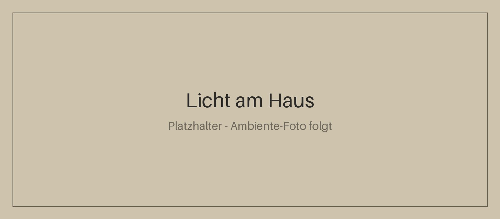 Stimmungsvolles Licht am Haus